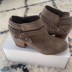 Brown ankle booties